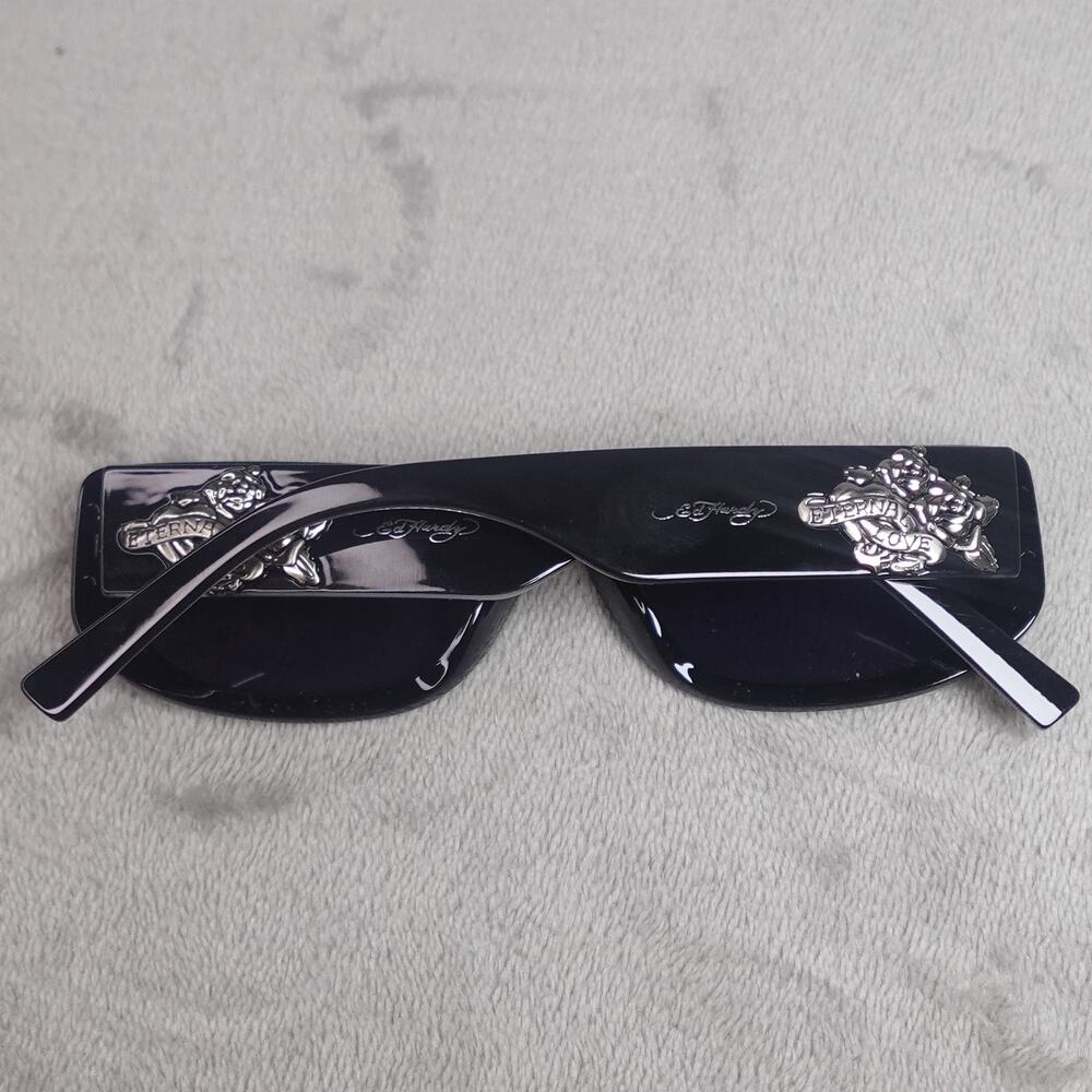 Ed Hardy Ed Kabuki Sunglasses Black UV400 Eternal Love NEW - Picture 12 of 16